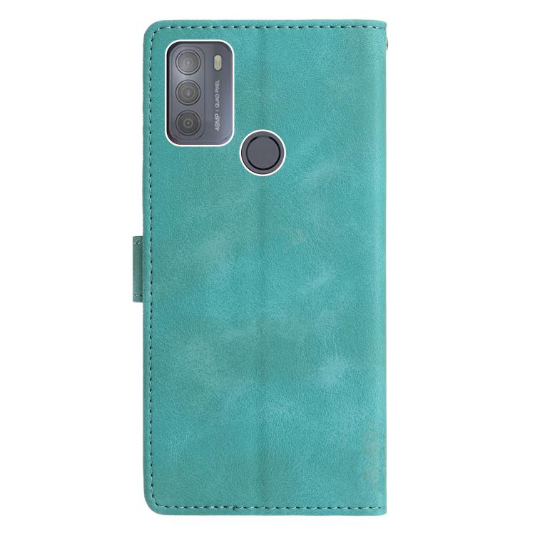 For Motorola Moto G10 / G30 Triangles Embossed Leather Phone Case