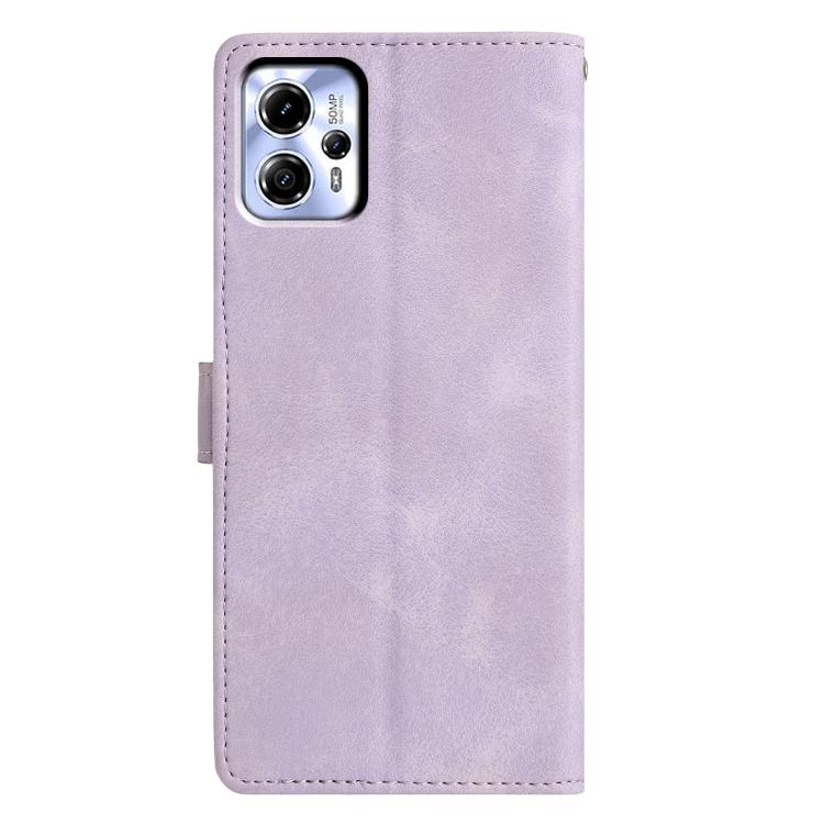 For Motorola Moto G13 / G23 Triangles Embossed Leather Phone Case