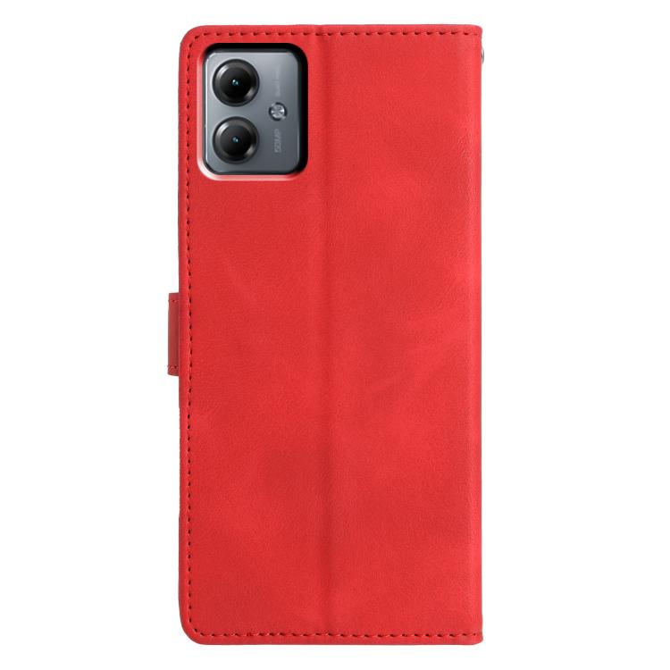 For Motorola Moto G14 Triangles Embossed Leather Phone Case