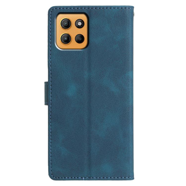 For Motorola Moto G15 Triangles Embossed Leather Phone Case