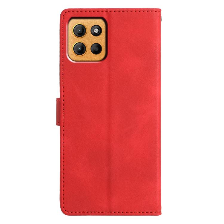For Motorola Moto G15 Triangles Embossed Leather Phone Case