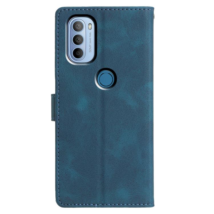For Motorola Moto G31 / G41 Triangles Embossed Leather Phone Case