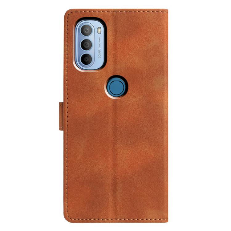 For Motorola Moto G31 / G41 Triangles Embossed Leather Phone Case