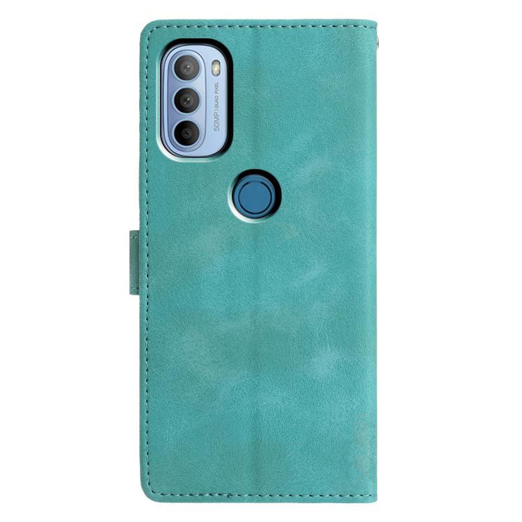For Motorola Moto G31 / G41 Triangles Embossed Leather Phone Case