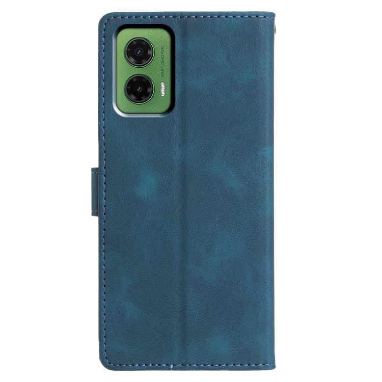 For Motorola Moto G35 Triangles Embossed Leather Phone Case
