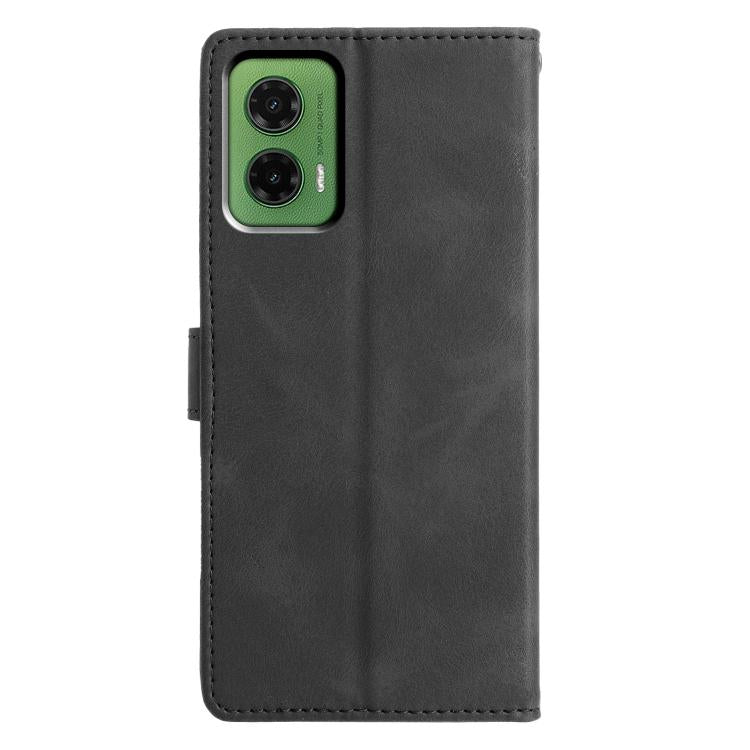 For Motorola Moto G35 Triangles Embossed Leather Phone Case