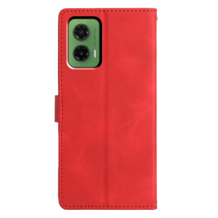 For Motorola Moto G35 Triangles Embossed Leather Phone Case