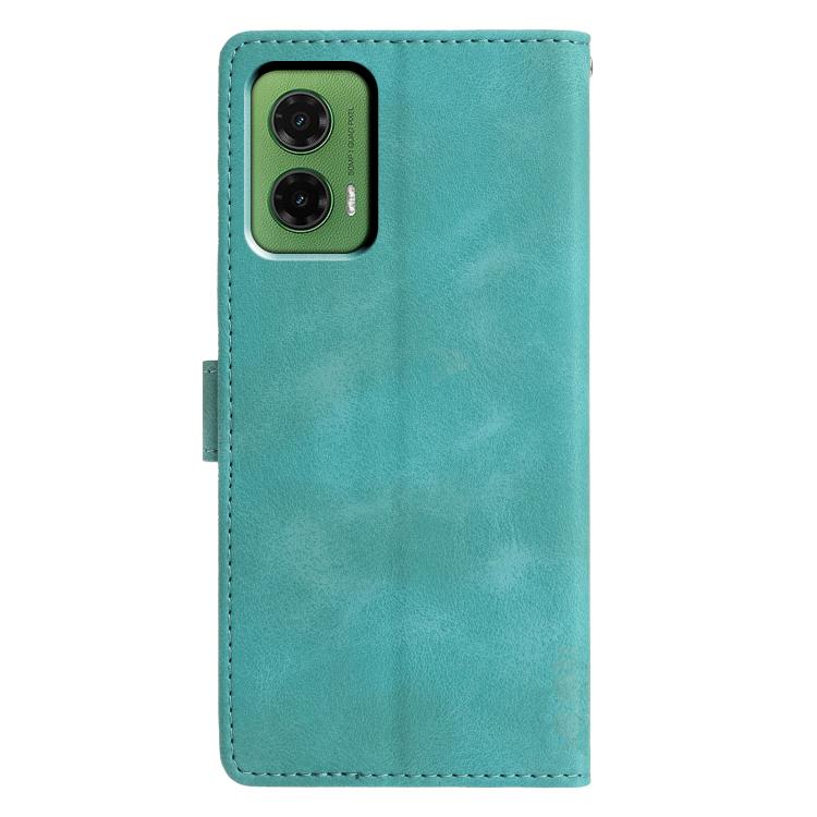 For Motorola Moto G35 Triangles Embossed Leather Phone Case