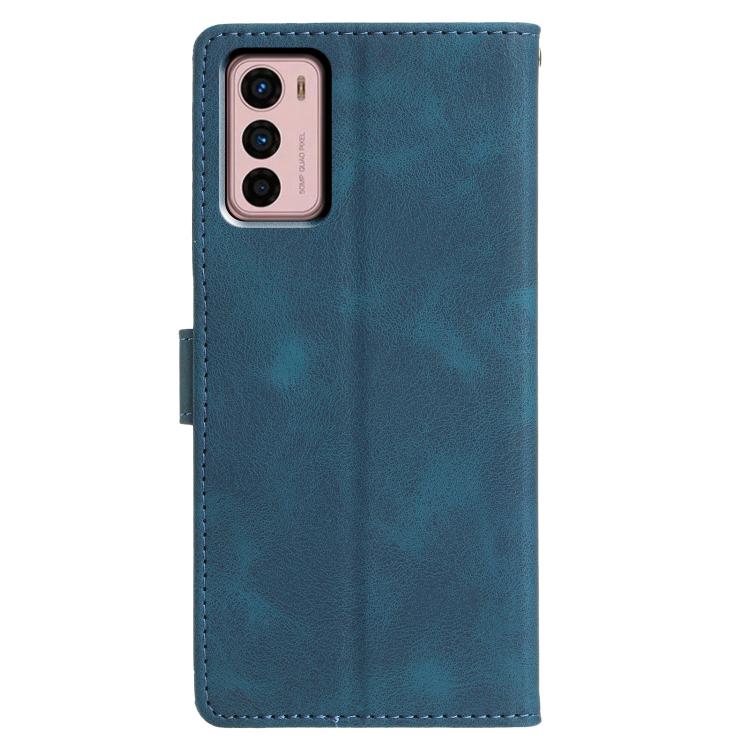 For Motorola Moto G42 Triangles Embossed Leather Phone Case