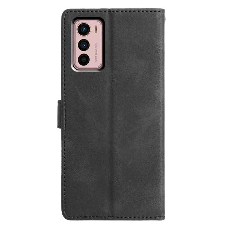For Motorola Moto G42 Triangles Embossed Leather Phone Case