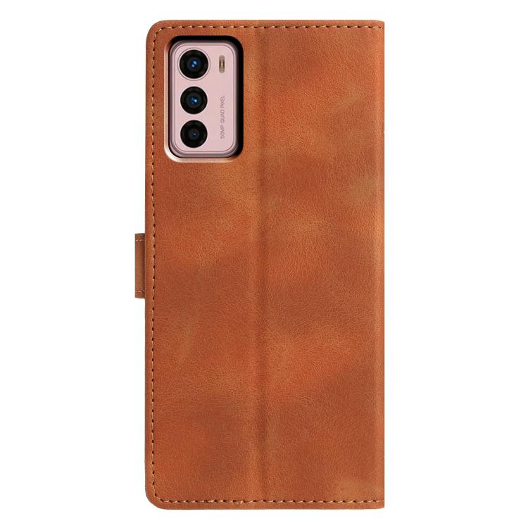 For Motorola Moto G42 Triangles Embossed Leather Phone Case