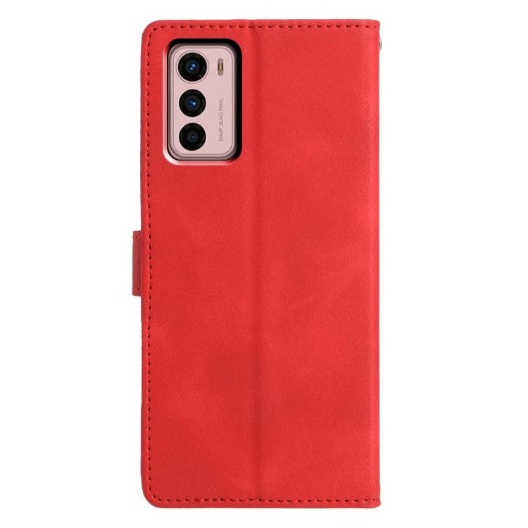 For Motorola Moto G42 Triangles Embossed Leather Phone Case