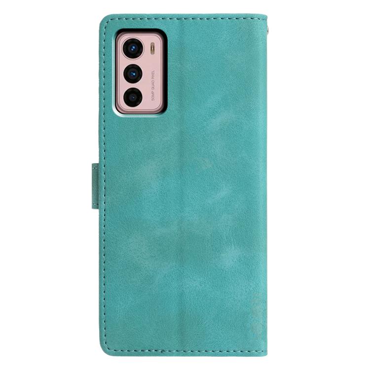 For Motorola Moto G42 Triangles Embossed Leather Phone Case