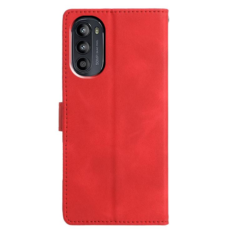 For Motorola Moto G52 Triangles Embossed Leather Phone Case