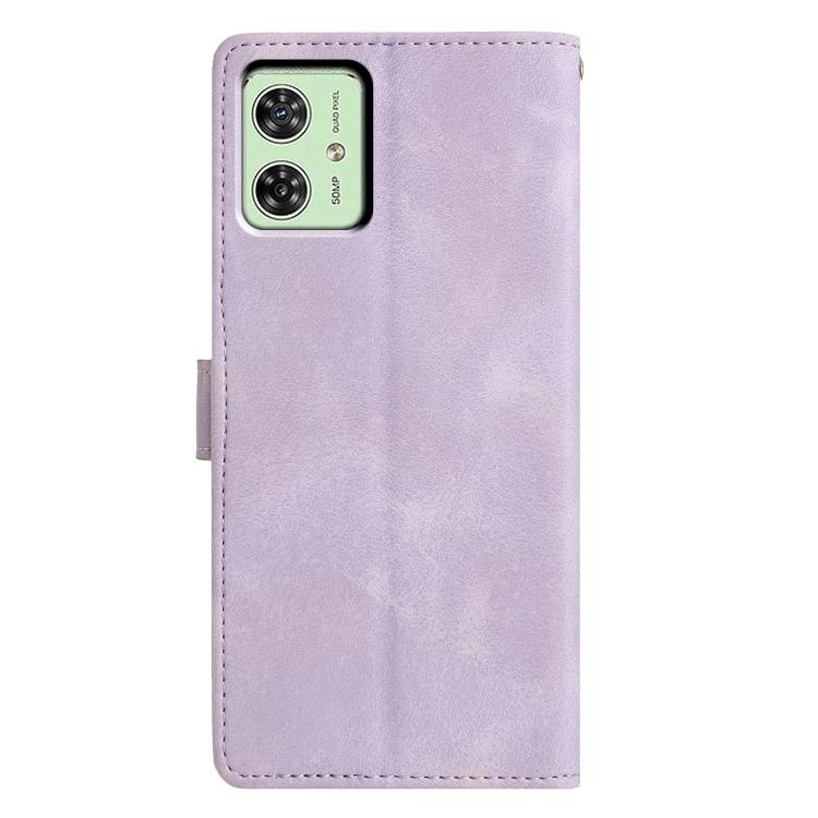 For Motorola Moto G54 Triangles Embossed Leather Phone Case