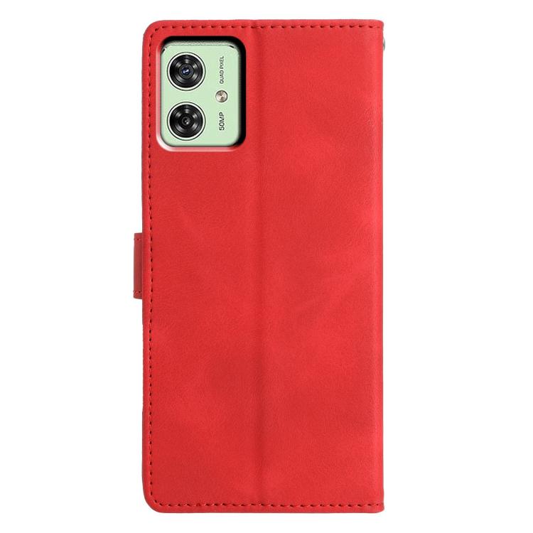 For Motorola Moto G54 Triangles Embossed Leather Phone Case