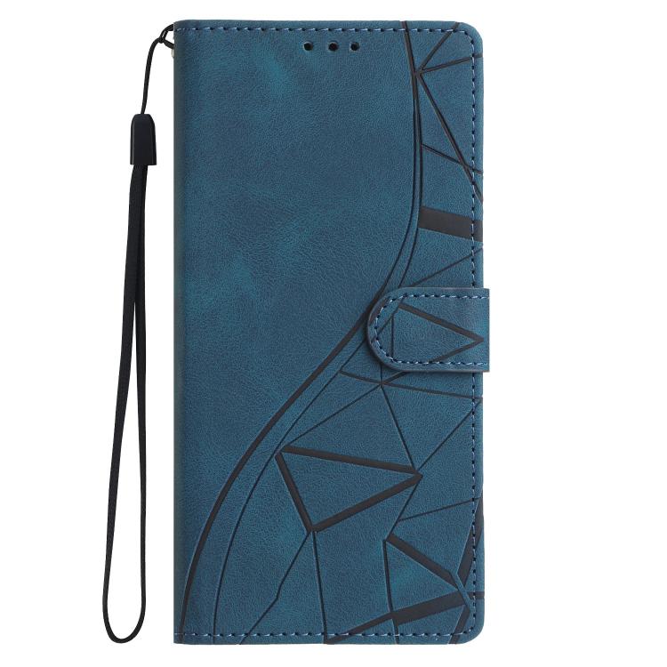 For Motorola Moto G55 Triangles Embossed Leather Phone Case