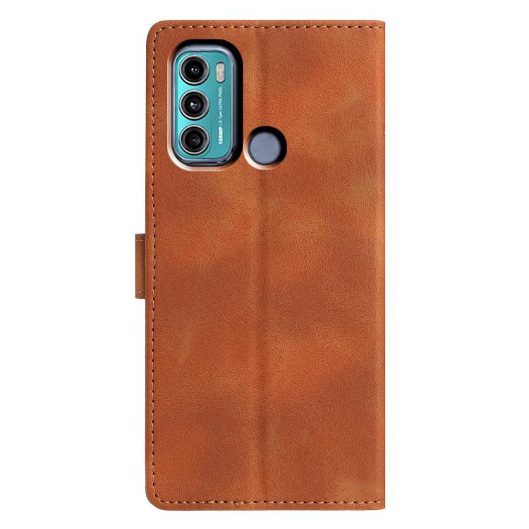For Motorola Moto G60 Triangles Embossed Leather Phone Case