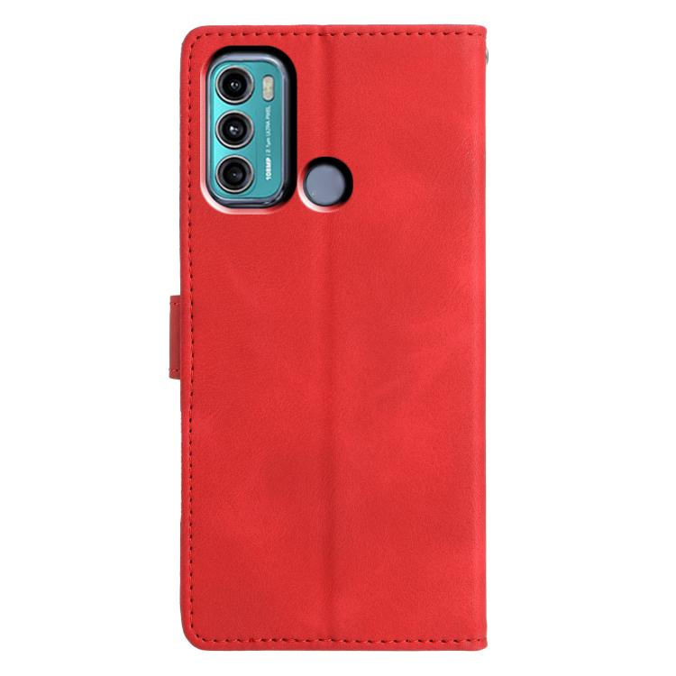 For Motorola Moto G60 Triangles Embossed Leather Phone Case