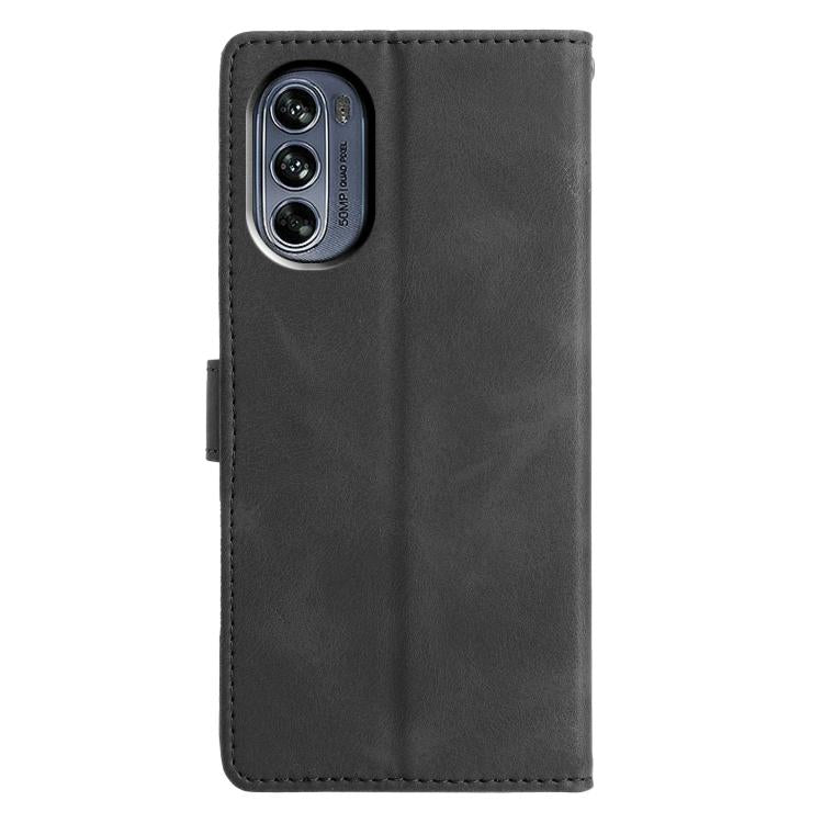 For Motorola Moto G62 5G Triangles Embossed Leather Phone Case
