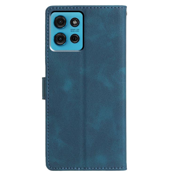 For Motorola Moto G75 5G Triangles Embossed Leather Phone Case