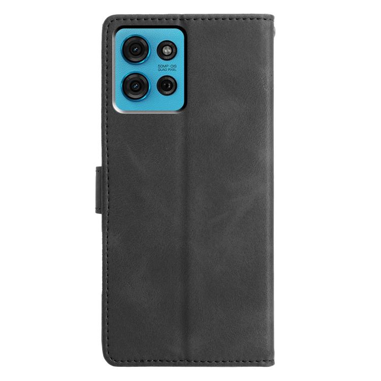 For Motorola Moto G75 5G Triangles Embossed Leather Phone Case