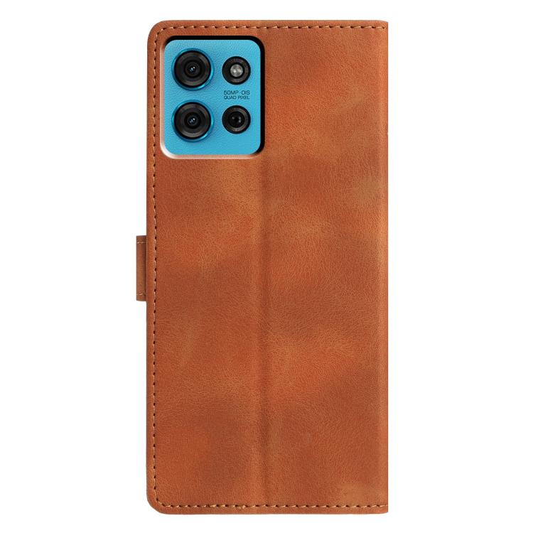 For Motorola Moto G75 5G Triangles Embossed Leather Phone Case