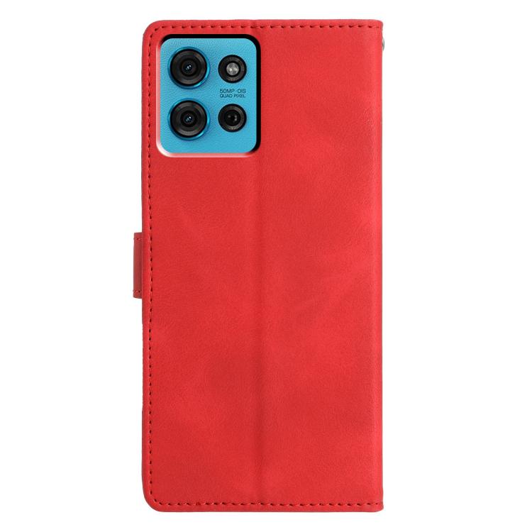 For Motorola Moto G75 5G Triangles Embossed Leather Phone Case