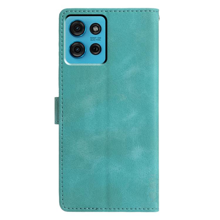 For Motorola Moto G75 5G Triangles Embossed Leather Phone Case