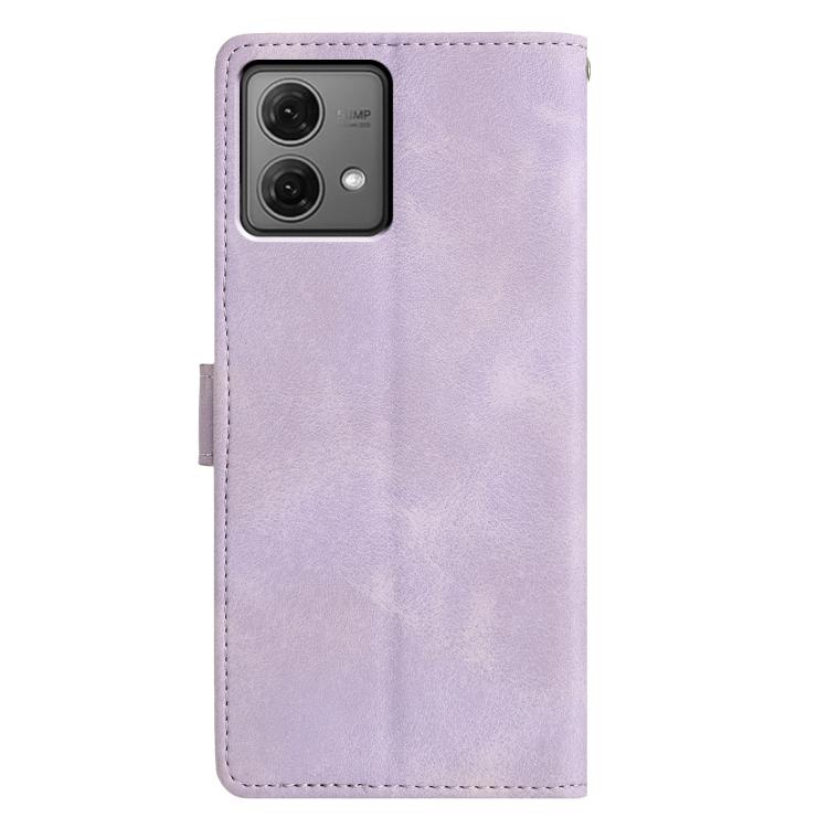 For Motorola Moto G84 Triangles Embossed Leather Phone Case