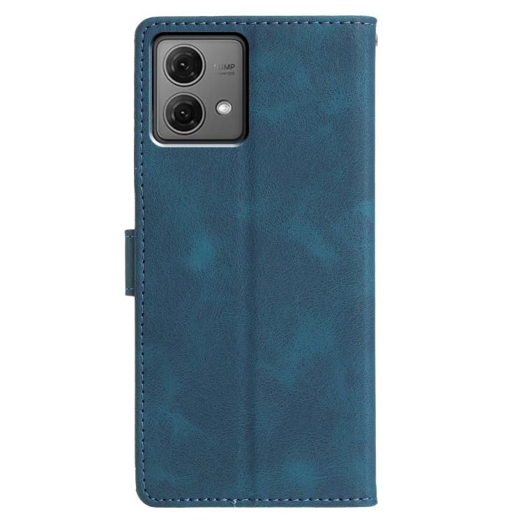 For Motorola Moto G84 Triangles Embossed Leather Phone Case