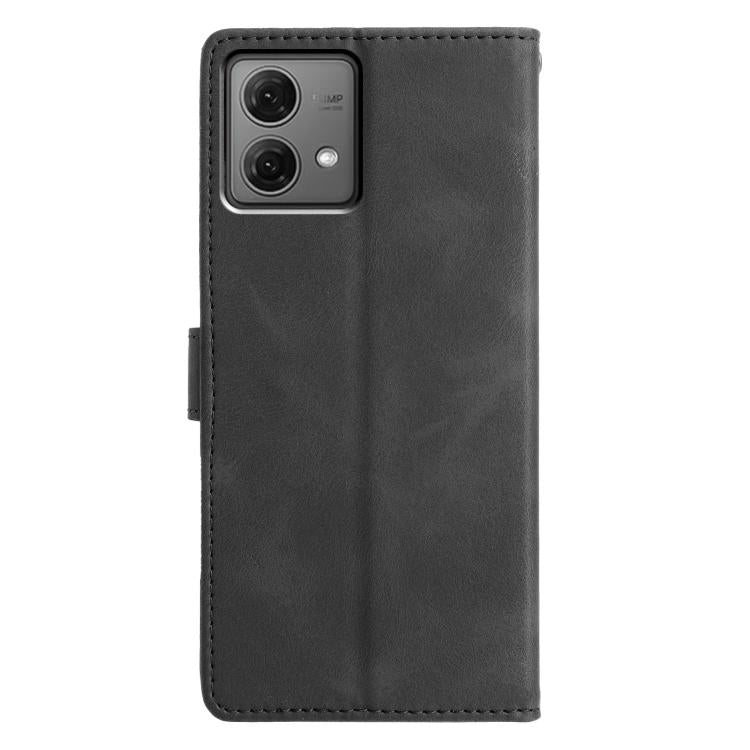 For Motorola Moto G84 Triangles Embossed Leather Phone Case