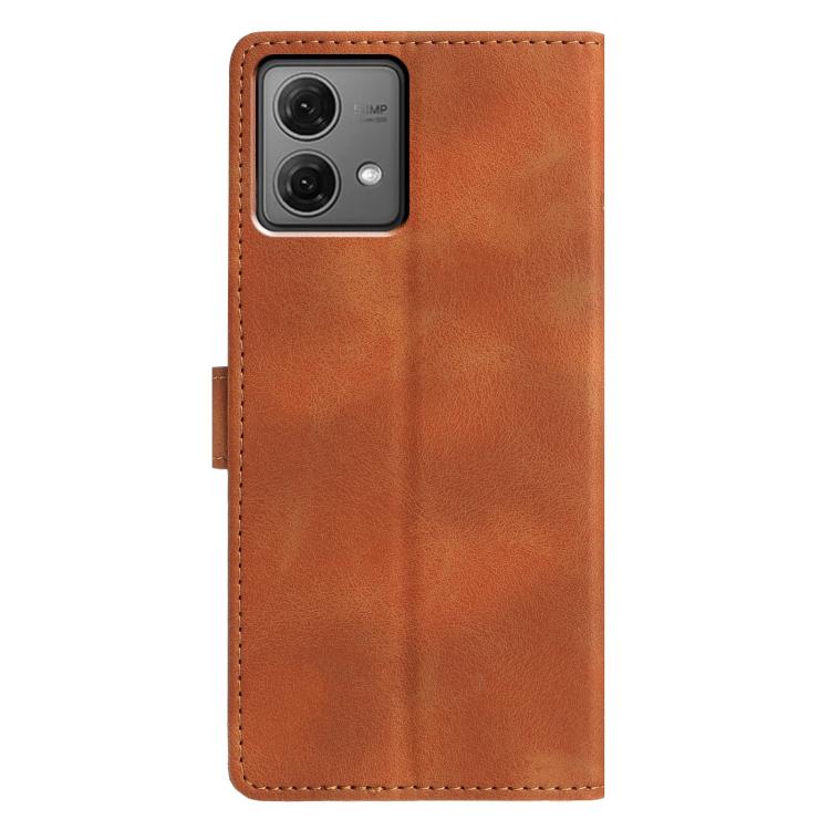 For Motorola Moto G84 Triangles Embossed Leather Phone Case