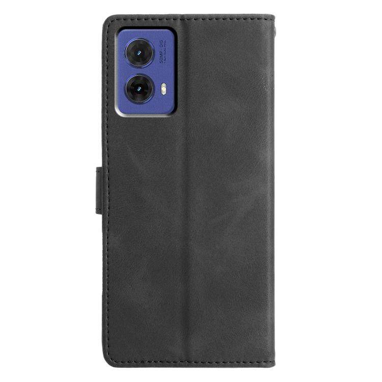 For Motorola Moto G85 Triangles Embossed Leather Phone Case