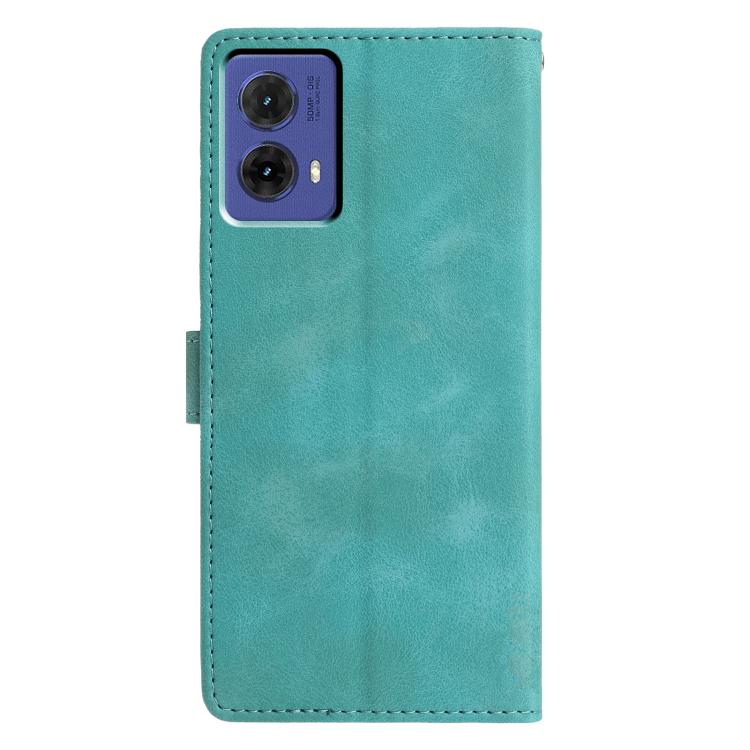 For Motorola Moto G85 Triangles Embossed Leather Phone Case