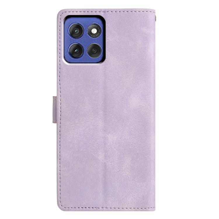 For Motorola Moto G Stylus 5G 2025 Triangles Embossed Leather Phone Case