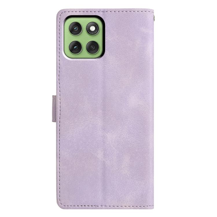 For Motorola Edge 60 Triangles Embossed Leather Phone Case