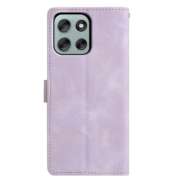 For Motorola Moto G56 5G Triangles Embossed Leather Phone Case