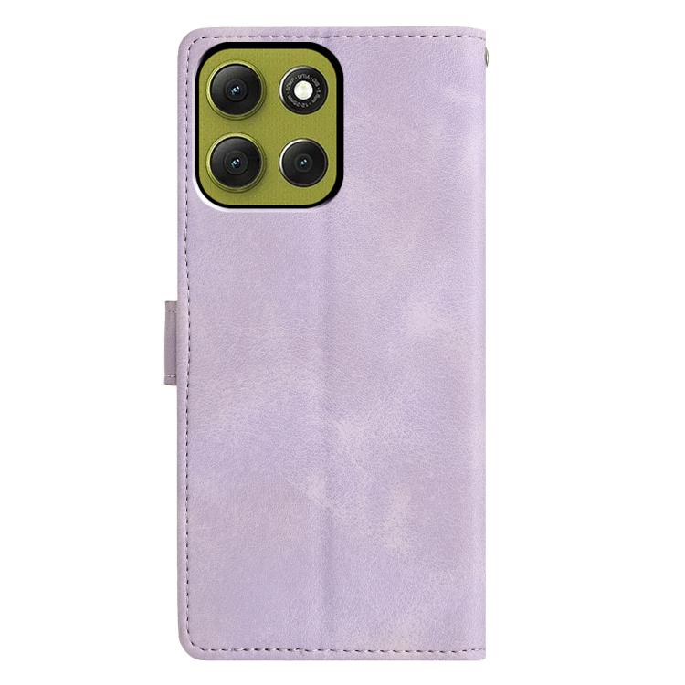 For Motorola Moto G86 5G Triangles Embossed Leather Phone Case
