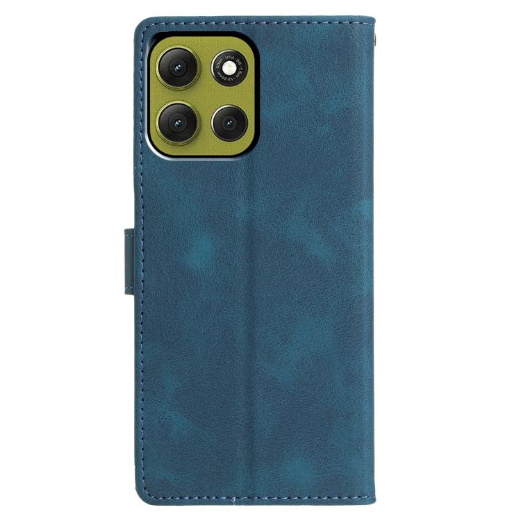 For Motorola Moto G86 5G Triangles Embossed Leather Phone Case