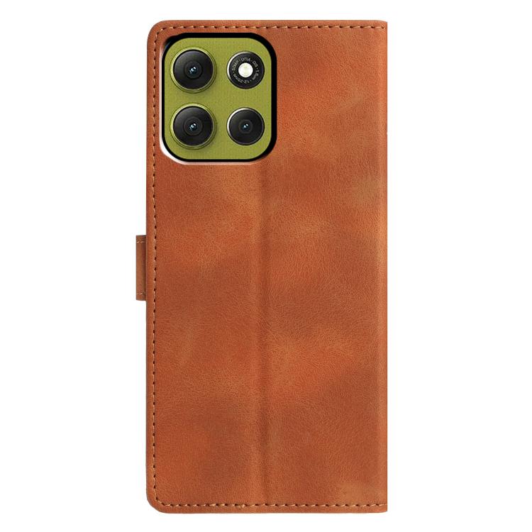 For Motorola Moto G86 5G Triangles Embossed Leather Phone Case