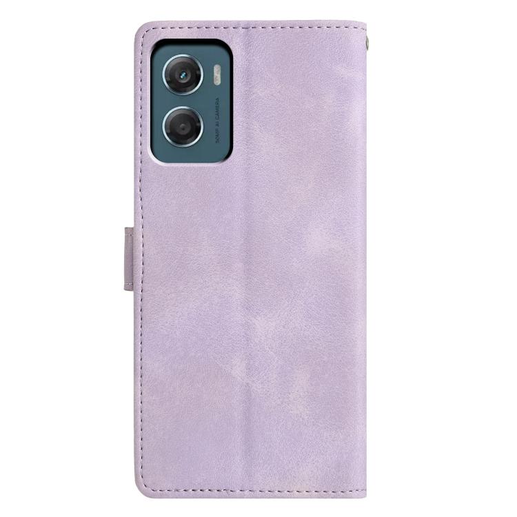 For Motorola Moto G06 4G Triangles Embossed Leather Phone Case
