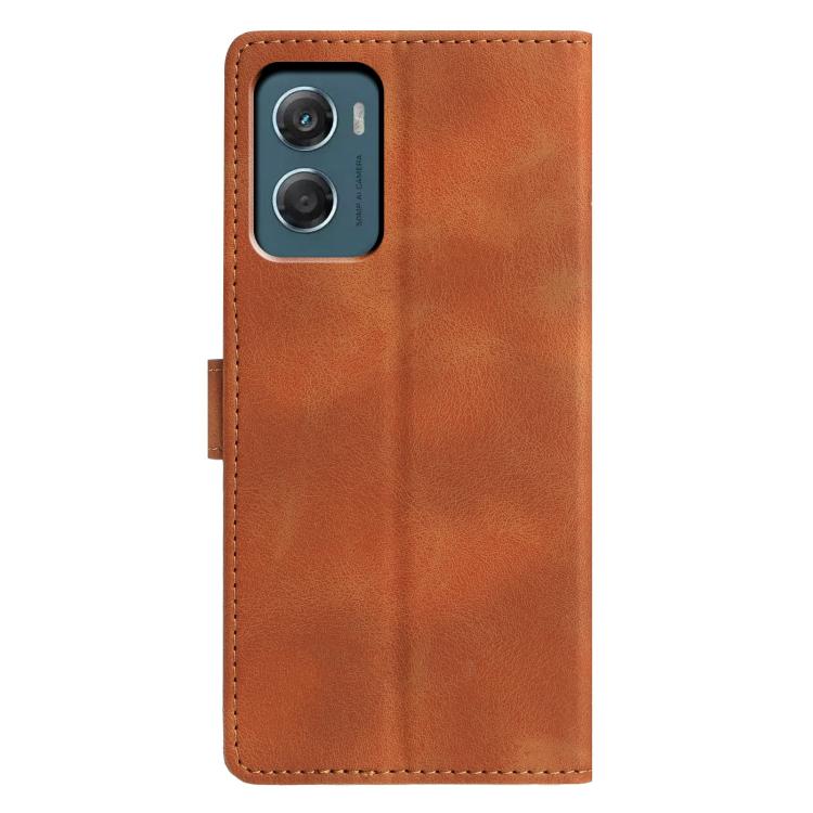 For Motorola Moto G06 4G Triangles Embossed Leather Phone Case