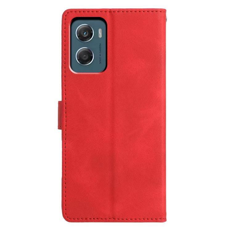 For Motorola Moto G06 4G Triangles Embossed Leather Phone Case