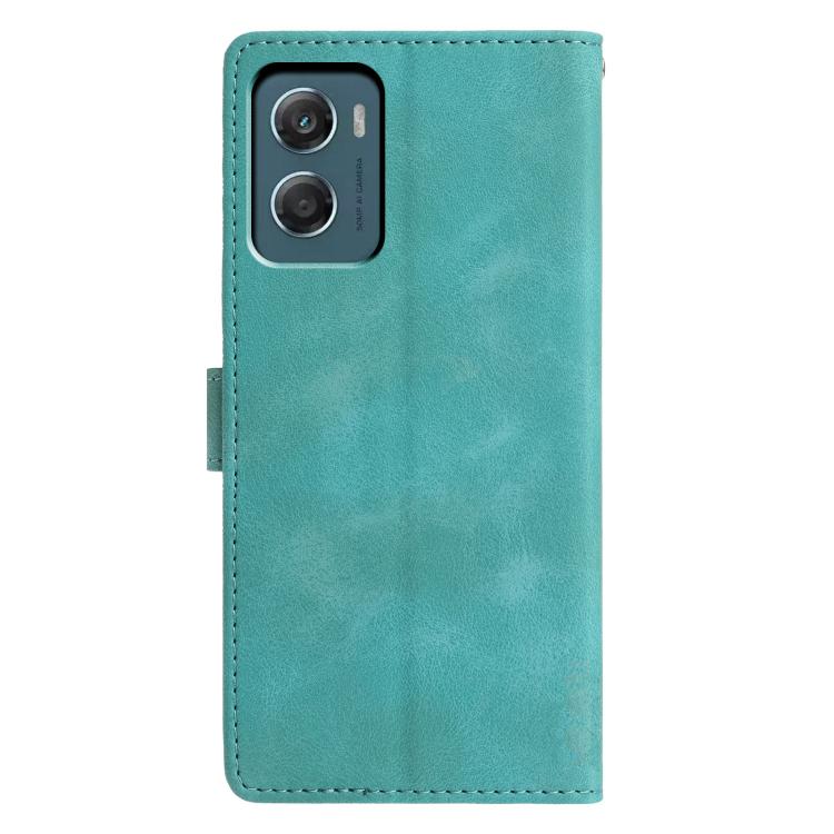 For Motorola Moto G06 4G Triangles Embossed Leather Phone Case