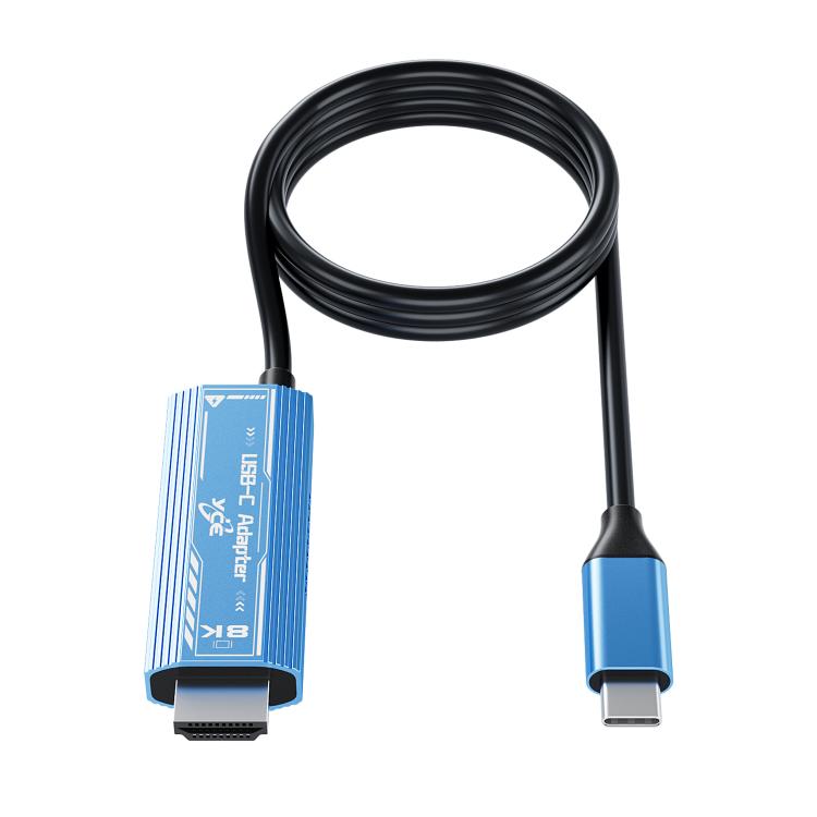 YCE-V286 Type-C to PD3.0 and HDMI 8K Adapter Cable - Blue