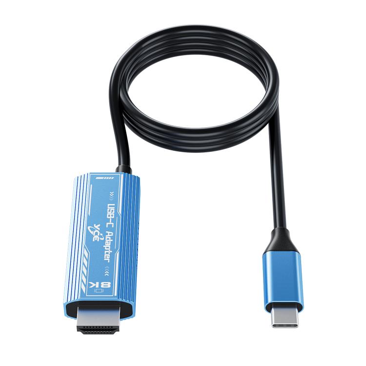 YCE-V286A Type-C to HDMI2.1 8K Adapter Cable - Blue