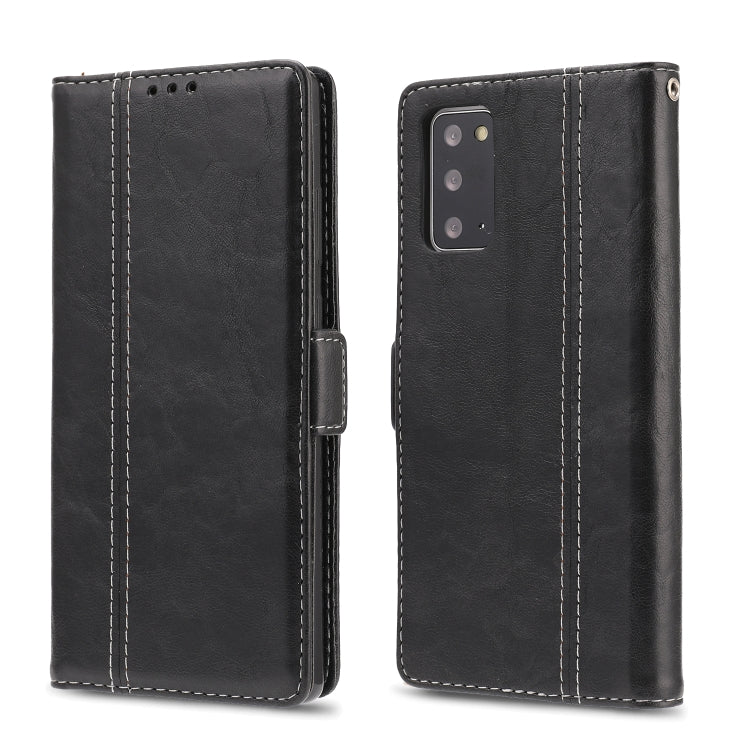 For Samsung Galaxy Note 20 Retro Texture Contrast Color Splicing Horizontal Flip TPU + PU Leather Case with Card Slots & Holder & Wallet