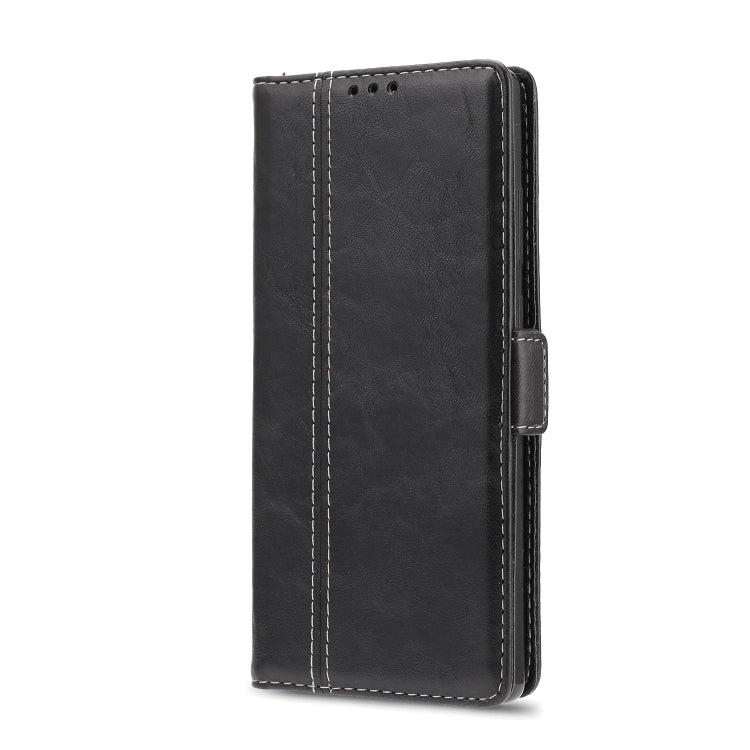 For Samsung Galaxy Note 20 Retro Texture Contrast Color Splicing Horizontal Flip TPU + PU Leather Case with Card Slots & Holder & Wallet