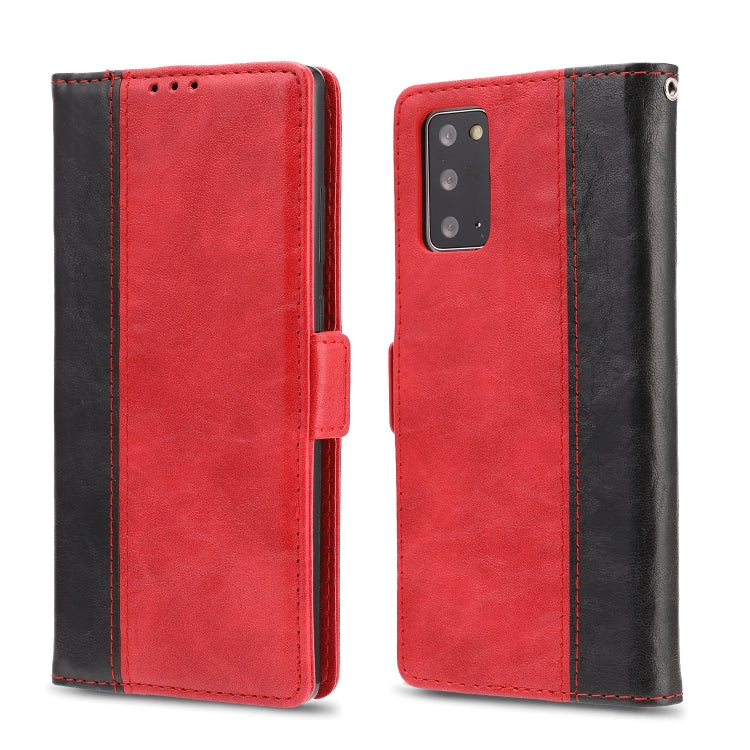 For Samsung Galaxy Note 20 Retro Texture Contrast Color Splicing Horizontal Flip TPU + PU Leather Case with Card Slots & Holder & Wallet